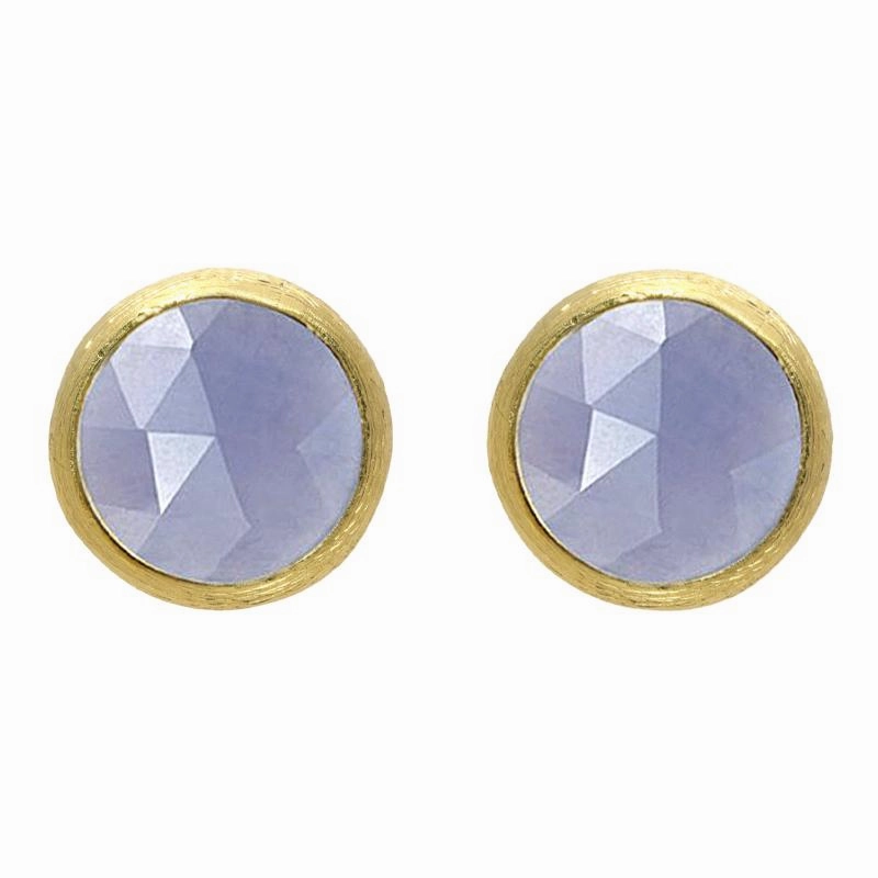 Marco Bicego Jaipur 18ct Yellow Gold Chalcedony Petite Stud Earrings
