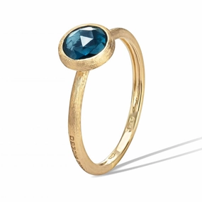 Marco Bicego Jaipur 18ct Yellow Gold London Blue Topaz Ring D