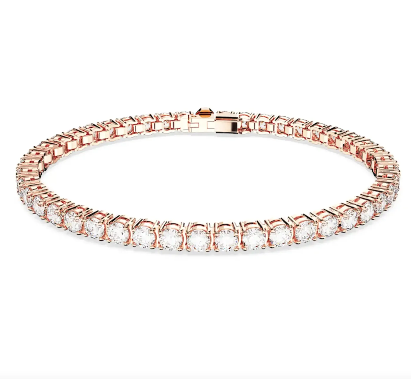 Matrix Round Cut Rosegold Tennis Bracelet