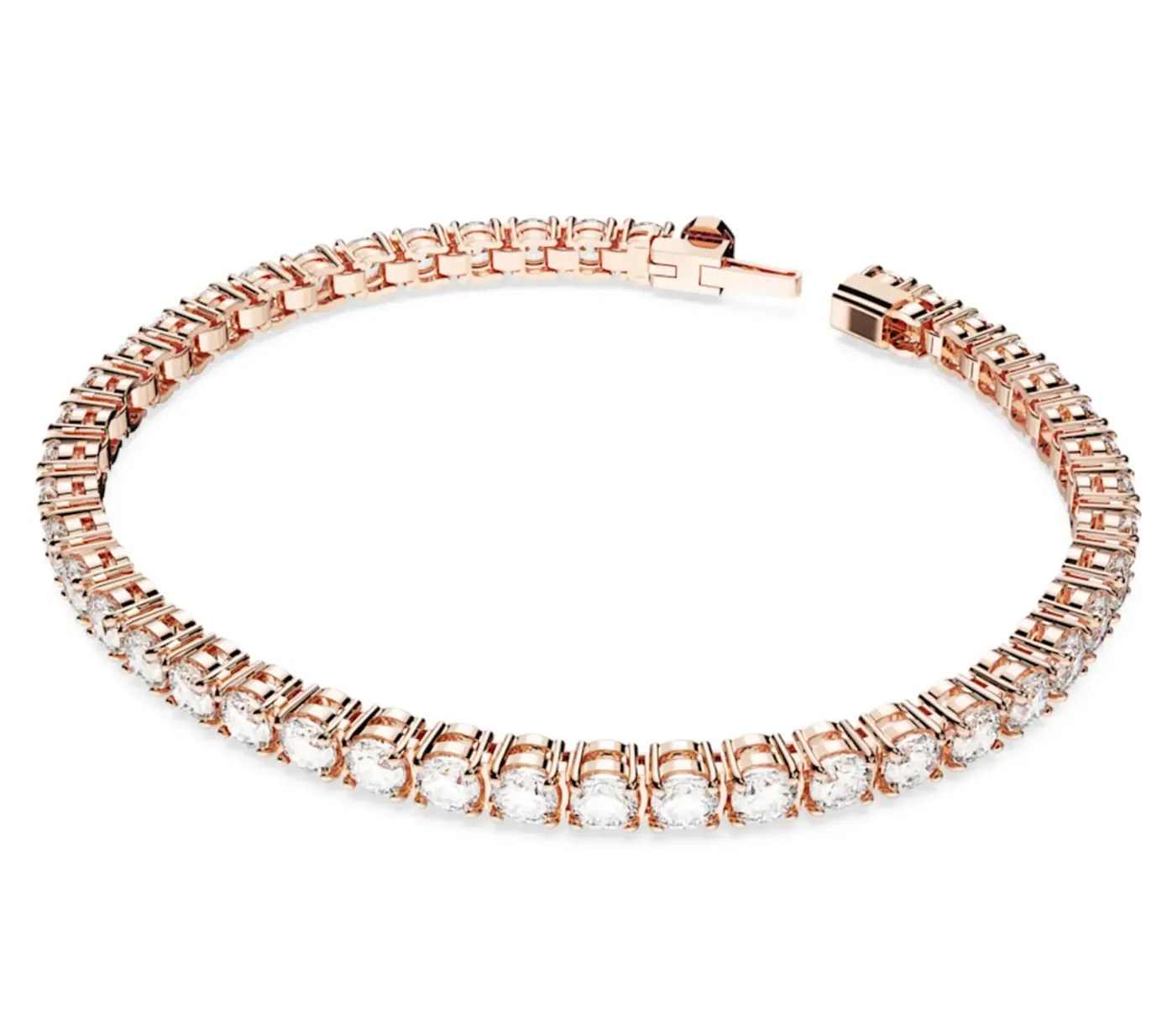 Matrix Round Cut Rosegold Tennis Bracelet