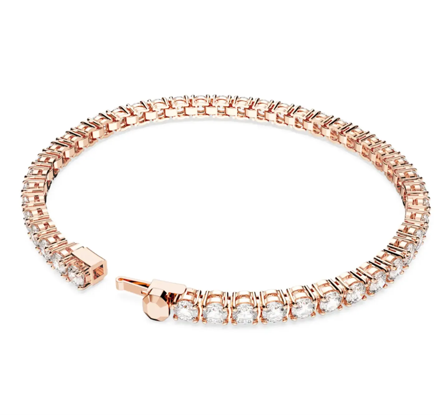 Matrix Round Cut Rosegold Tennis Bracelet