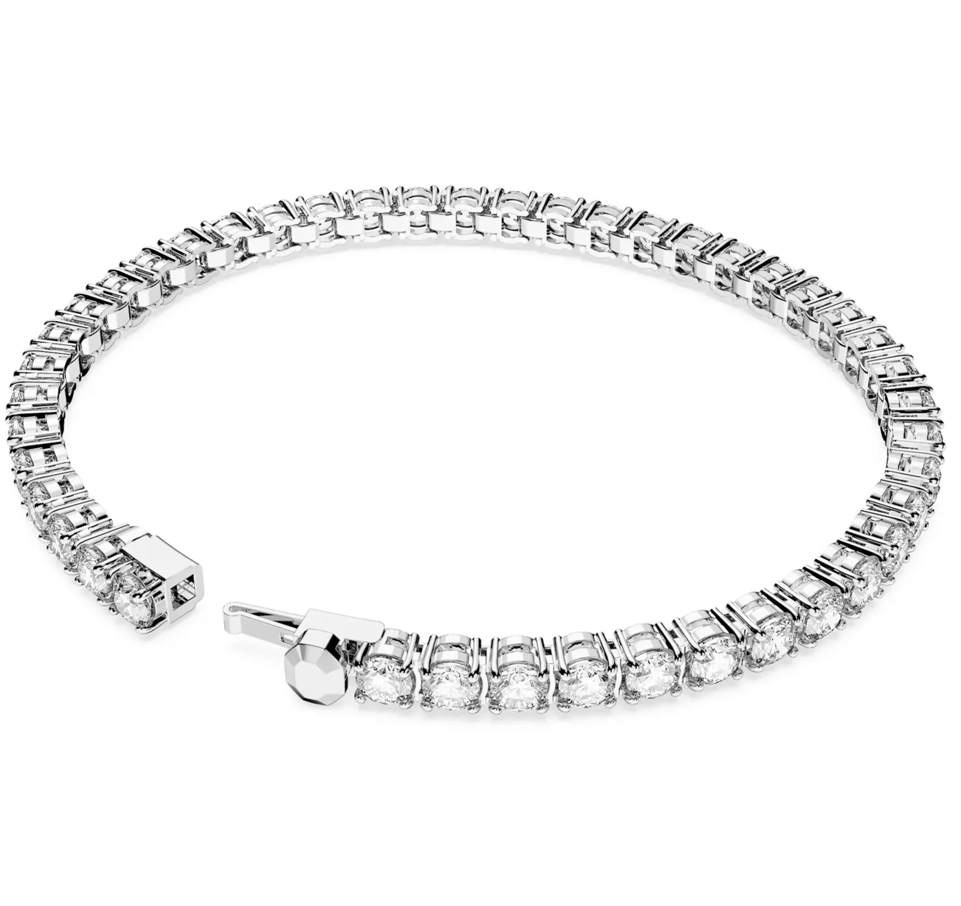 Matrix Round Cut, White Tennis Bracelet