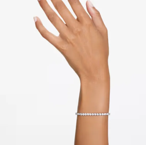 Matrix Round Cut, White Tennis Bracelet