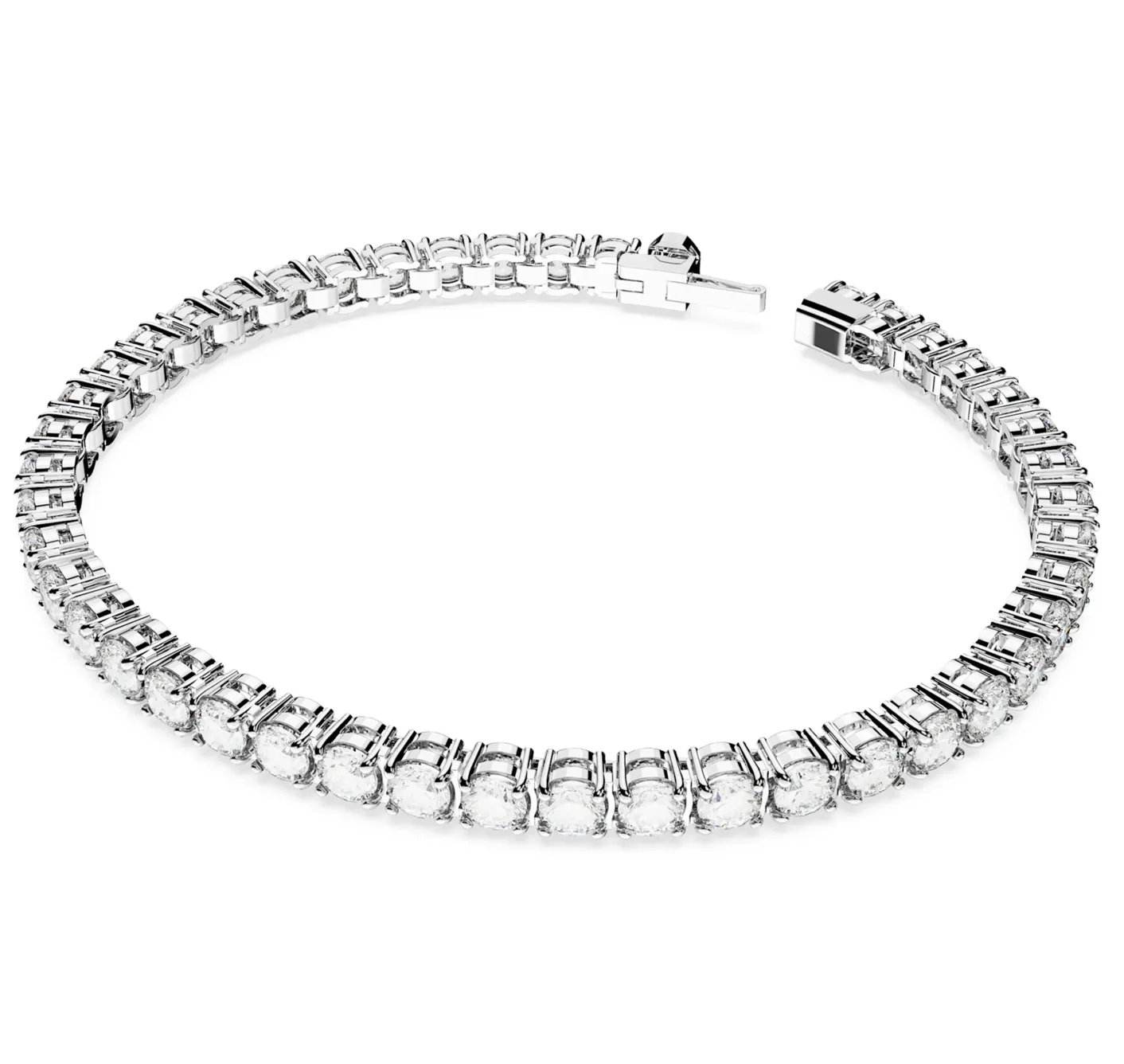 Matrix Round Cut, White Tennis Bracelet