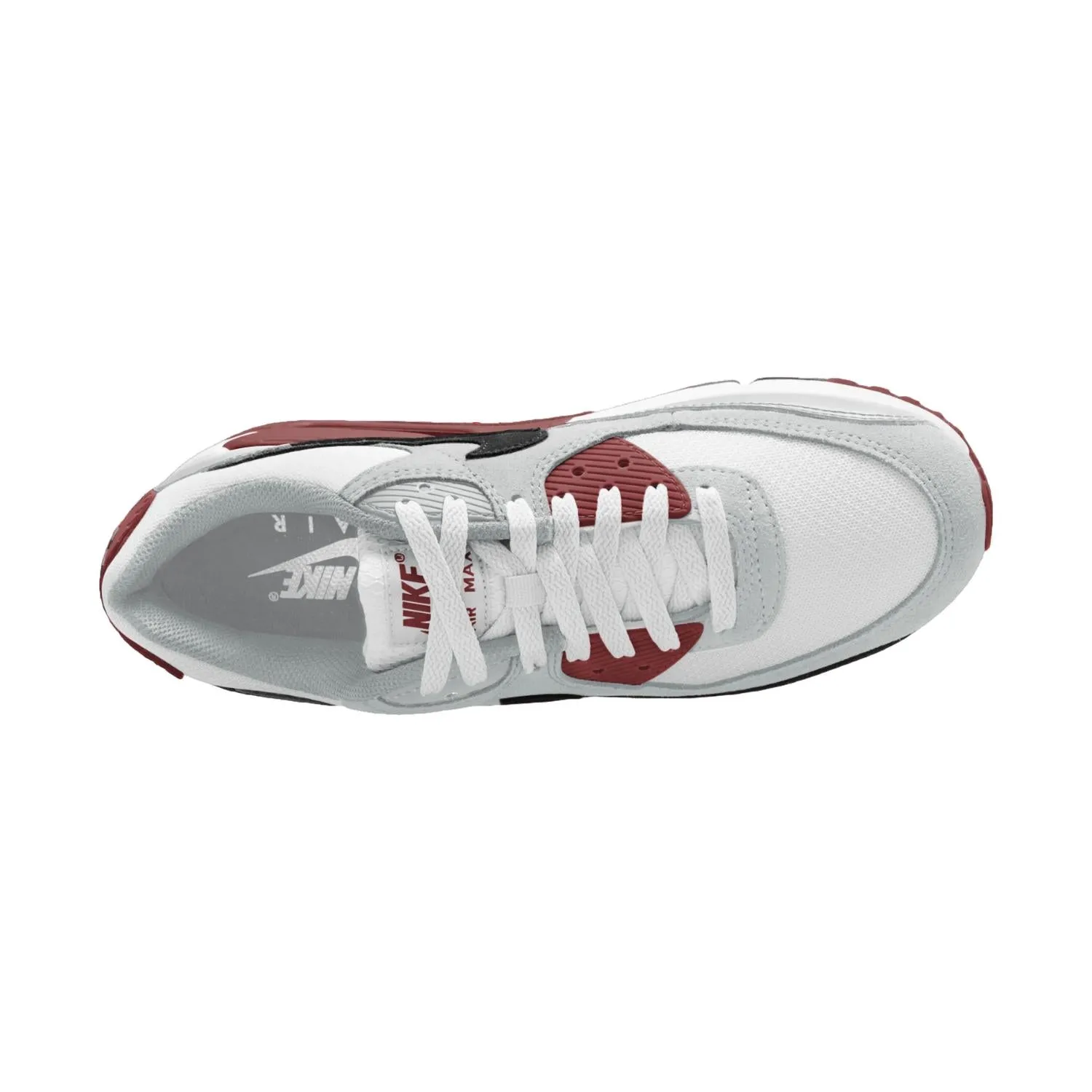 Men's Air Max 90 Sneaker In White/dark Team Red/pure Platinum/black