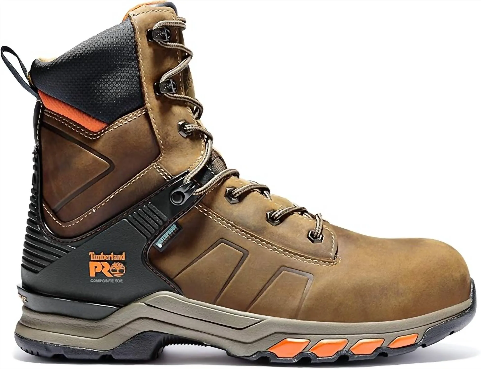 Men's Hypercharge 8" Composite Toe Work Boots In Brown