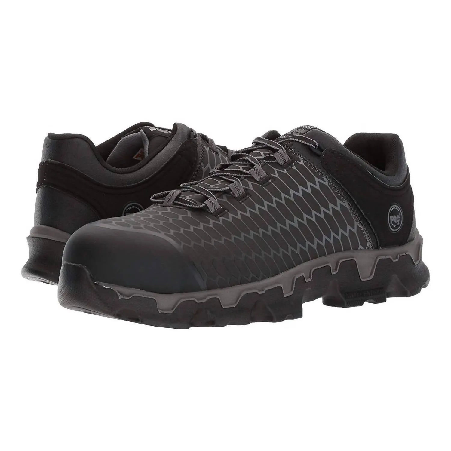 Men's Powertrain Sport Alloy Toe Work Shoes In Black Ripstop Nylon