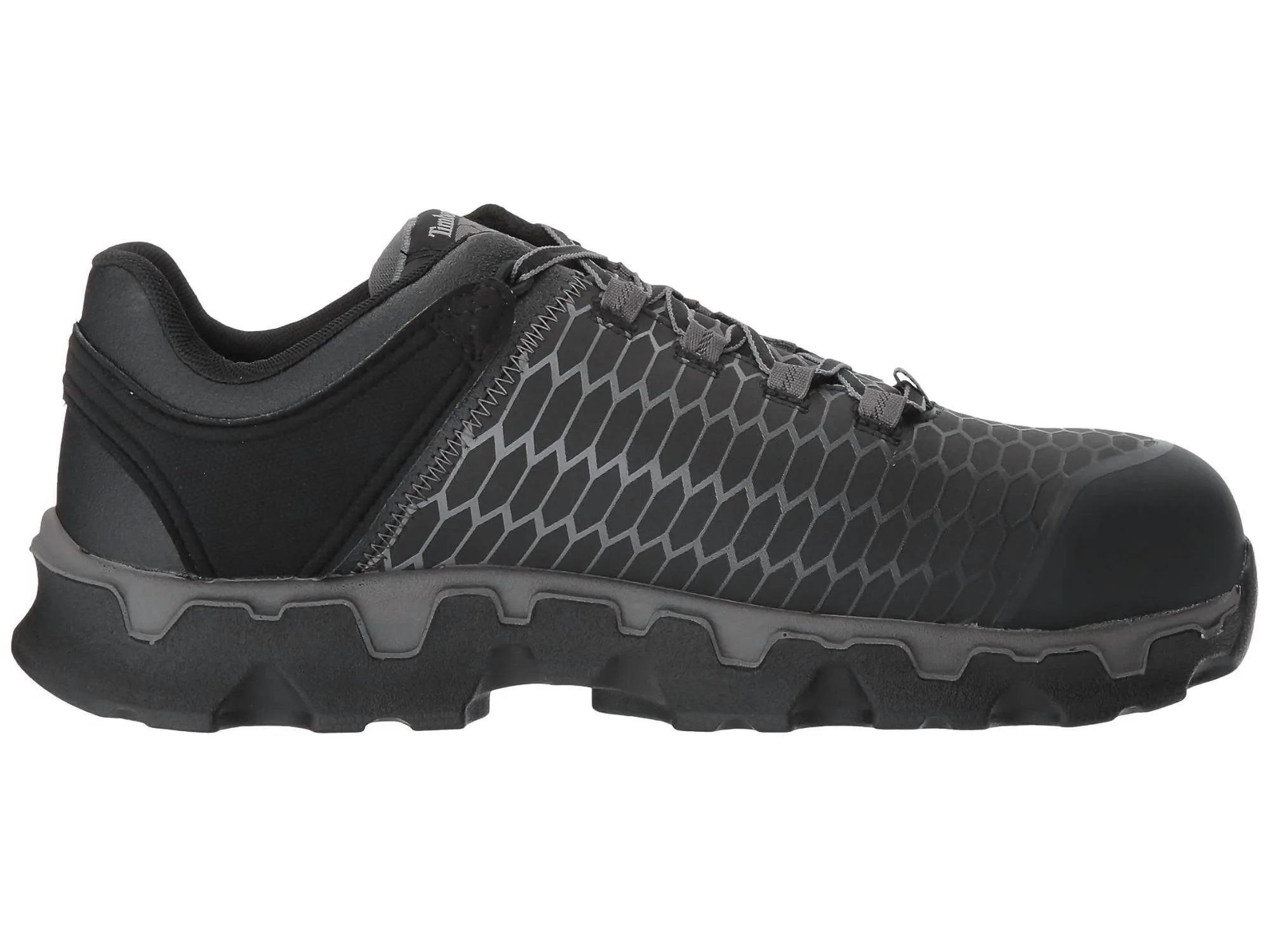 Men's Powertrain Sport Alloy Toe Work Shoes In Black Ripstop Nylon