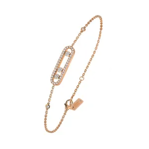Messika Baby Move Pave 18ct Rose Gold 0.30ct Diamond Bracelet