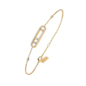 Messika Baby Move Pave 18ct Yellow Gold 0.30ct Diamond Bracelet