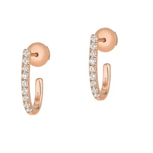 Messika Gatsby 18ct Rose Gold 0.17ct Diamond Pave XS Hoop Earrings