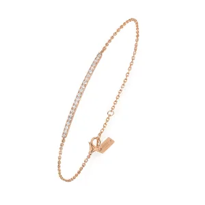 Messika Gatsby 18ct Rose Gold 0.25ct Diamond Bar Bracelet