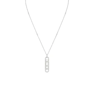 Messika Move 10th 18ct White Gold 0.74ct Diamond Pave Necklace