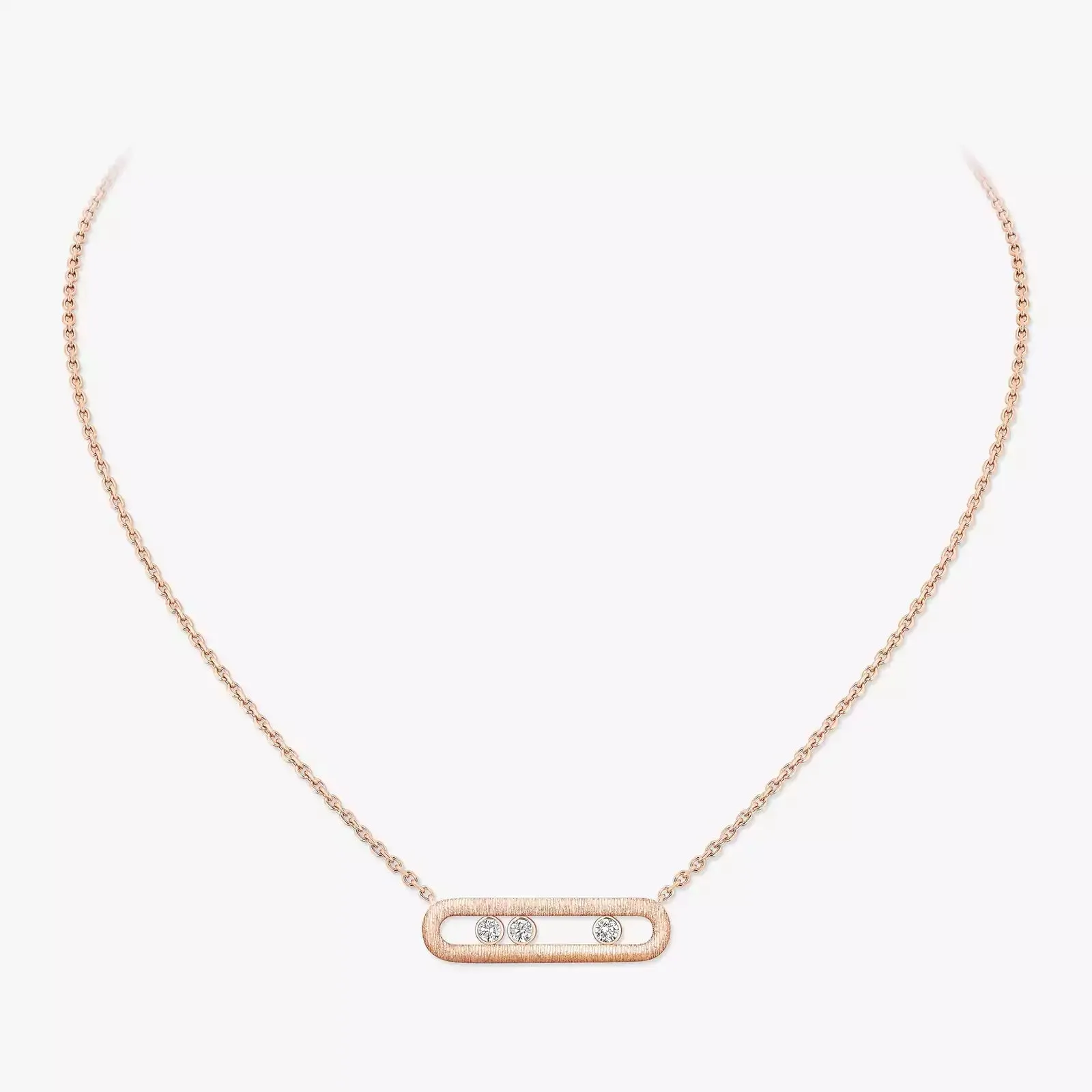 Messika Move Classique Cisel 18ct Rose Gold 0.20ct Diamond Necklace