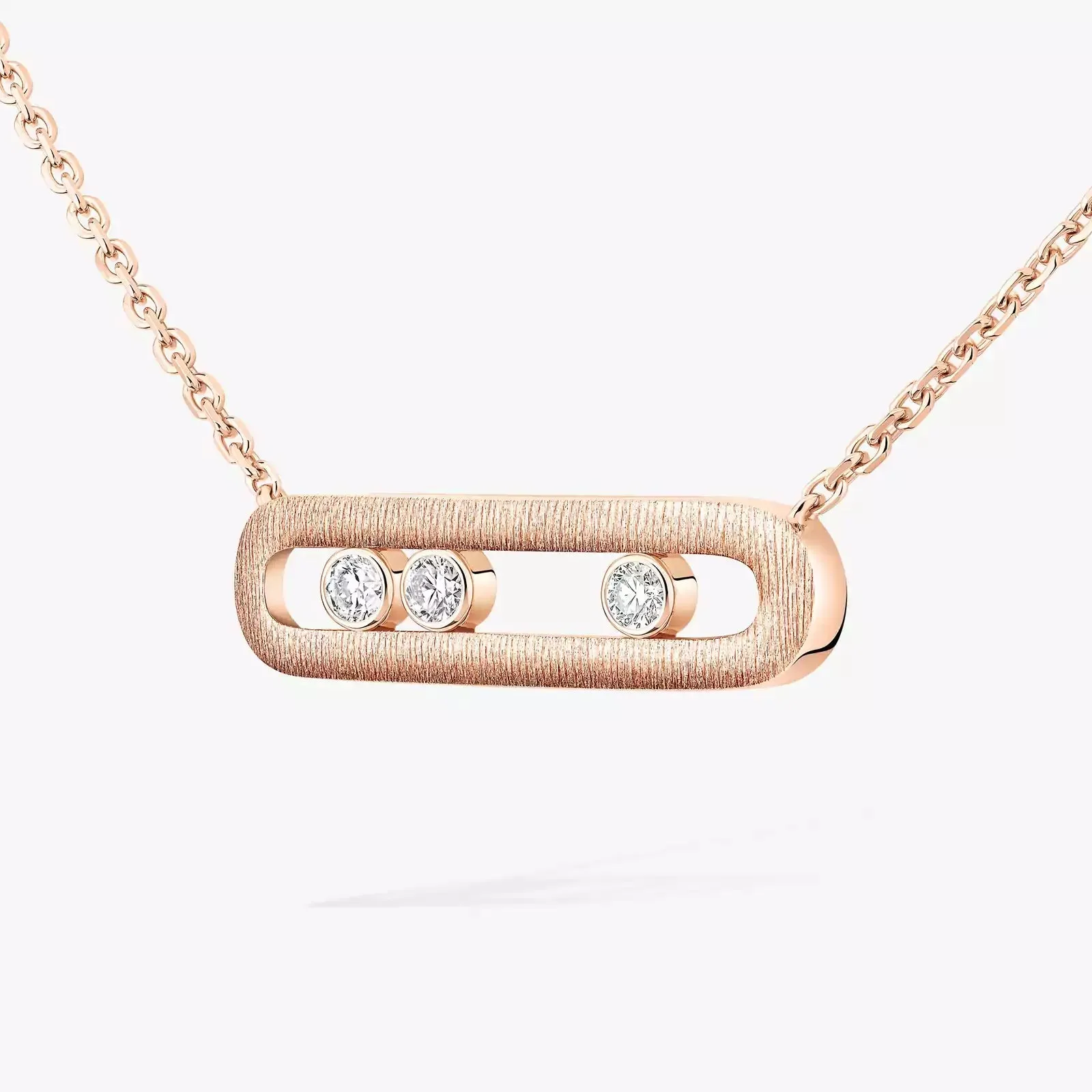 Messika Move Classique Cisel 18ct Rose Gold 0.20ct Diamond Necklace