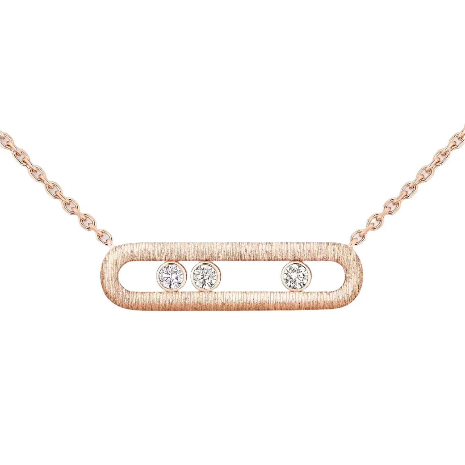Messika Move Classique Cisel 18ct Rose Gold 0.20ct Diamond Necklace