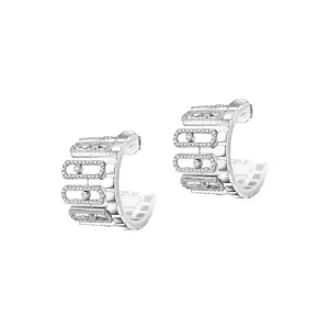 Messika Move Iconica Pav 18ct White Gold 2.7ct Diamond Earrings