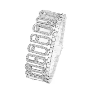 Messika Move Iconica Pav 18ct White Gold 7ct Diamond Bracelet