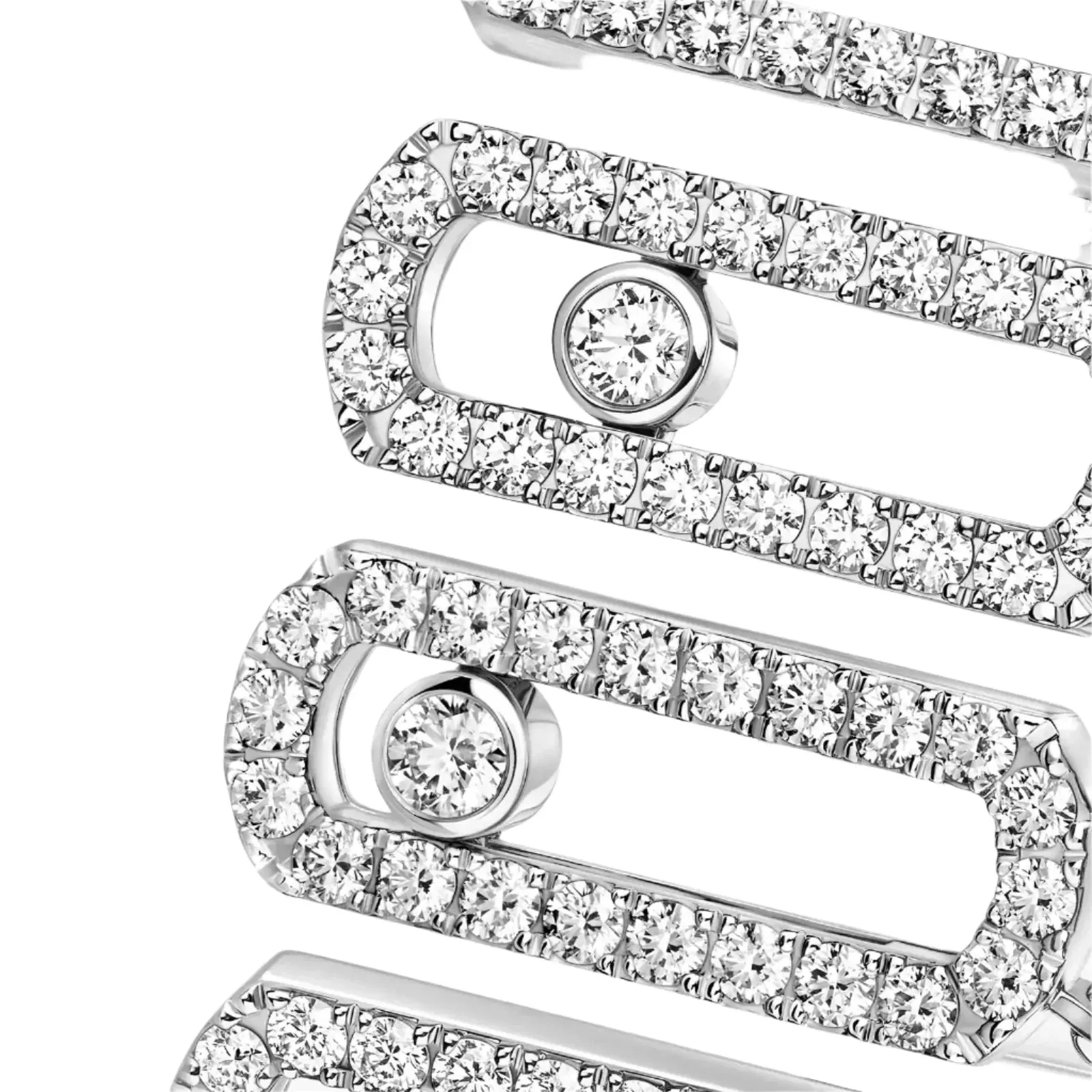 Messika Move Iconica Pav 18ct White Gold 7ct Diamond Bracelet