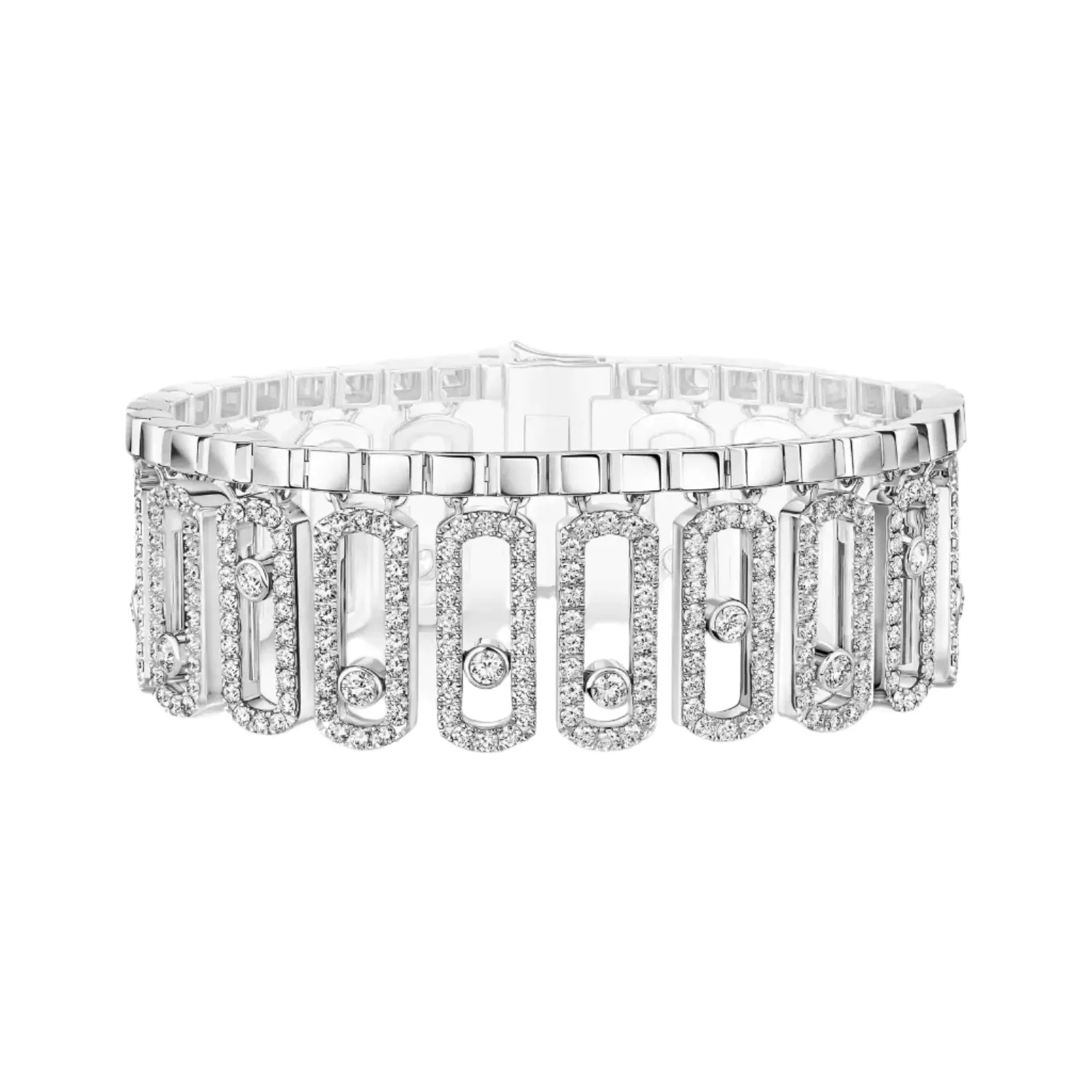 Messika Move Iconica Pav 18ct White Gold 7ct Diamond Bracelet