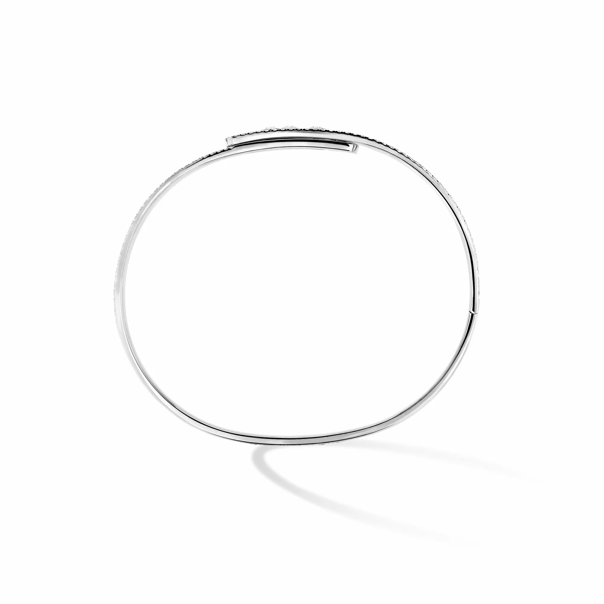 Messika Move Noa 18ct White Gold 2.30ct Diamond Pave Bangle