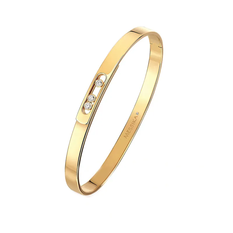 Messika Move Noa 18ct Yellow Gold 0.11ct Diamond Bangle