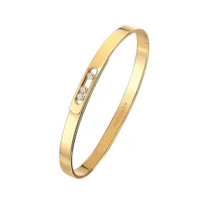 Messika Move Noa 18ct Yellow Gold 0.11ct Diamond Bangle