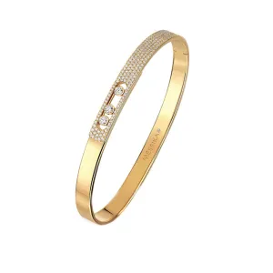 Messika Move Noa Pave 18ct Yellow Gold 0.95ct Diamond Bangle