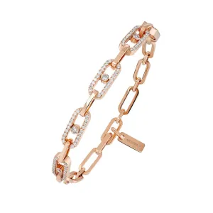 Messika Move Uno 18ct Rose Gold Diamond Multi Bracelet