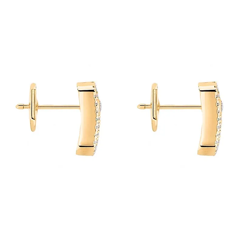 Messika Move Uno 18ct Yellow Gold 0.18ct Diamond Stud Earrings