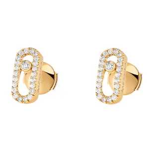 Messika Move Uno 18ct Yellow Gold 0.18ct Diamond Stud Earrings