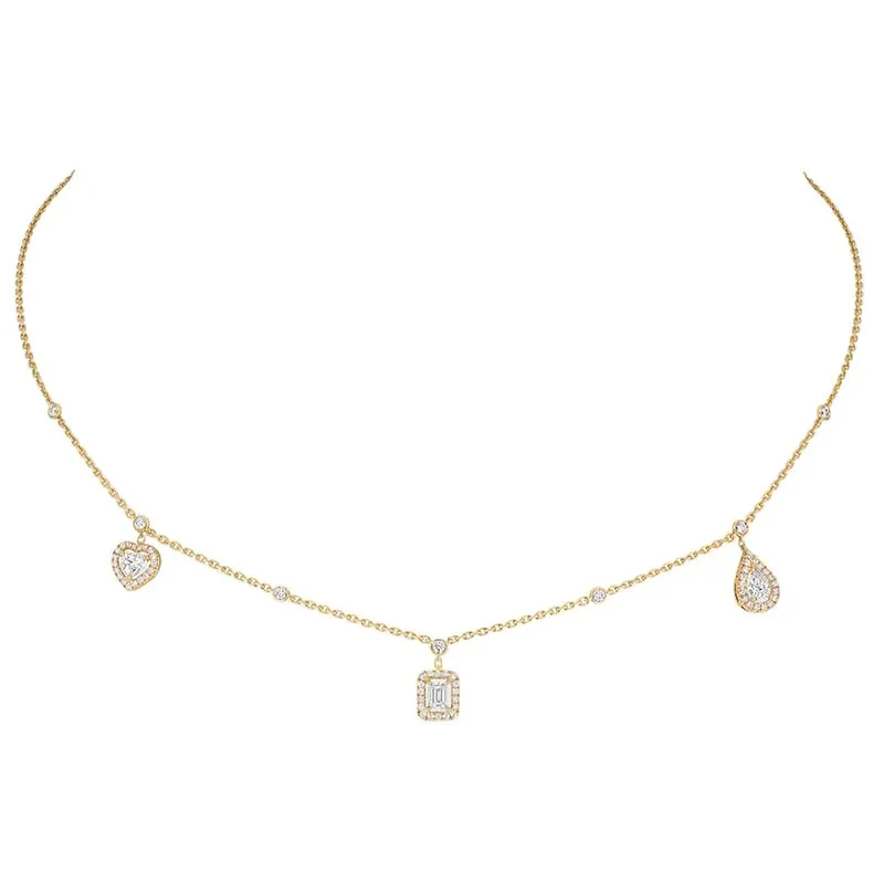 Messika My Twin 18ct Yellow Gold 0.76ct Diamond Trio Necklace
