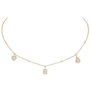 Messika My Twin 18ct Yellow Gold 0.76ct Diamond Trio Necklace