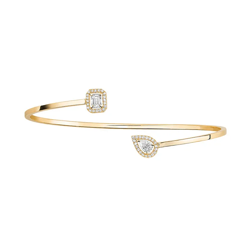 Messika My Twin Toi & Moi 18ct Yellow Gold 0.40ct Diamond Bangle
