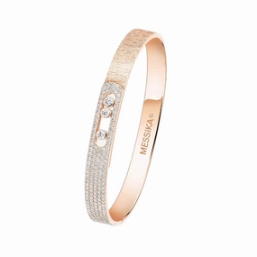Messika Move Noa Cisel Semi-Pav 18ct Rose Gold 1.55ct Diamond Bangle