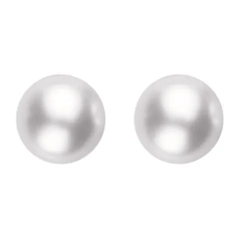 Mikimoto 18ct White Gold 6.5mm White Grade A Pearl Stud Earrings