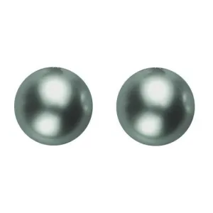 Mikimoto 18ct White Gold 8mm A  Black South Sea Pearl Stud Earrings