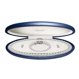Mikimoto 18ct White Gold Akoya Pearl Necklace, Bracelet and Earring Set