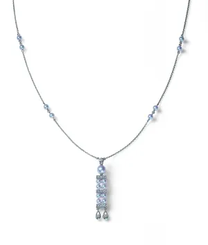 Mikimoto 18ct White Gold Diamond Akoya Pearl Necklace