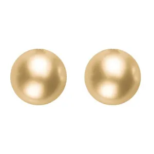 Mikimoto 18ct Yellow Gold 10mm Golden South Sea A  Pearl Stud Earrings