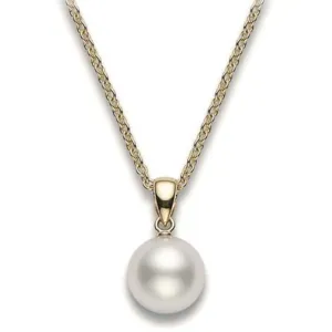 Mikimoto 18ct Yellow Gold 7.5mm White AA Akoya Pearl Necklace
