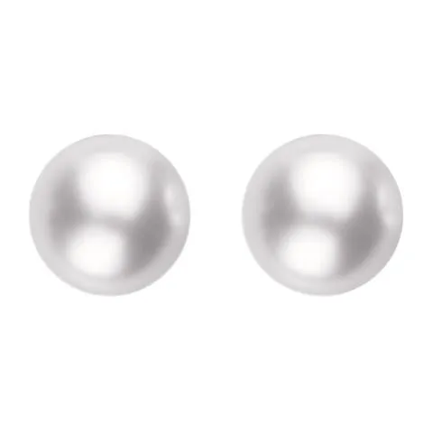 Mikimoto 18ct Yellow Gold 7.5mm White Grade A Pearl Stud Earrings