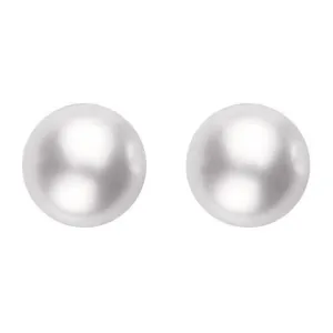Mikimoto 18ct Yellow Gold 7mm White Grade AAA Pearl Stud Earrings