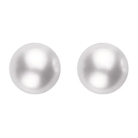 Mikimoto 18ct Yellow Gold 8.5mm White Grade AAA Pearl Stud Earrings