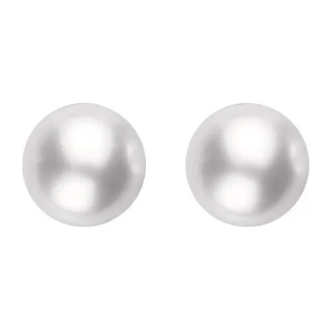 Mikimoto 18ct Yellow Gold 8mm White Grade AA Pearl Stud Earrings