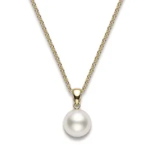 Mikimoto 18ct Yellow Gold 9mm White A  South Sea Pearl Necklace