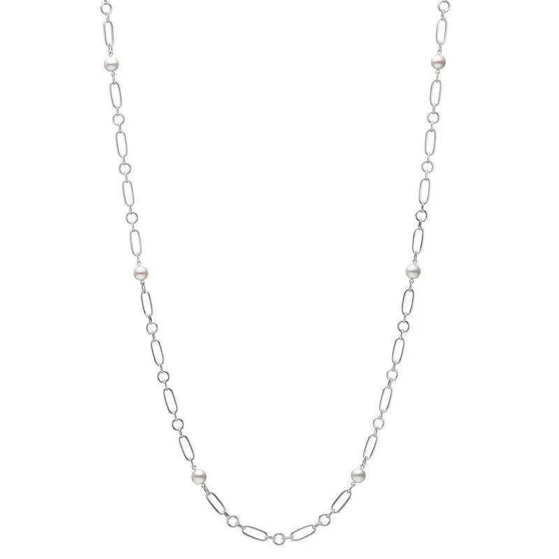 Mikimoto M Code 18ct White Gold White Akoya Pearl Necklace
