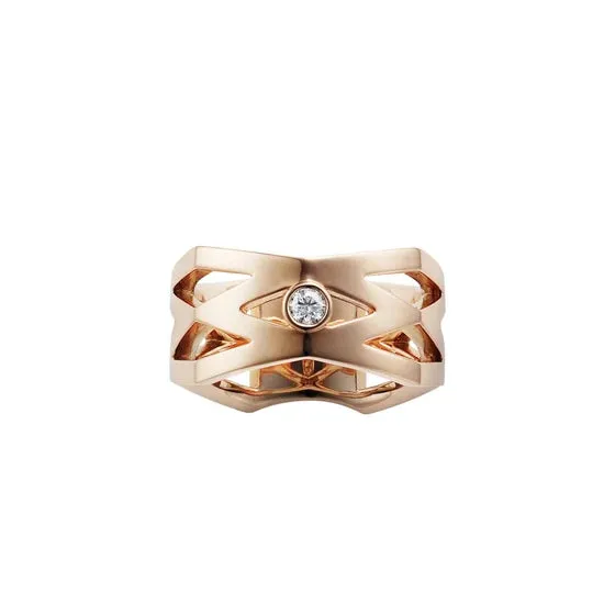 Mikimoto M Signature 18ct Rose Gold Akoya Cultured Pearl Ring