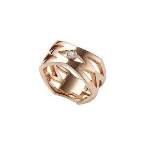 Mikimoto M Signature 18ct Rose Gold Akoya Cultured Pearl Ring