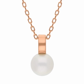 Mikimoto Classic 18ct Rose Gold White Akoya Pearl Necklace